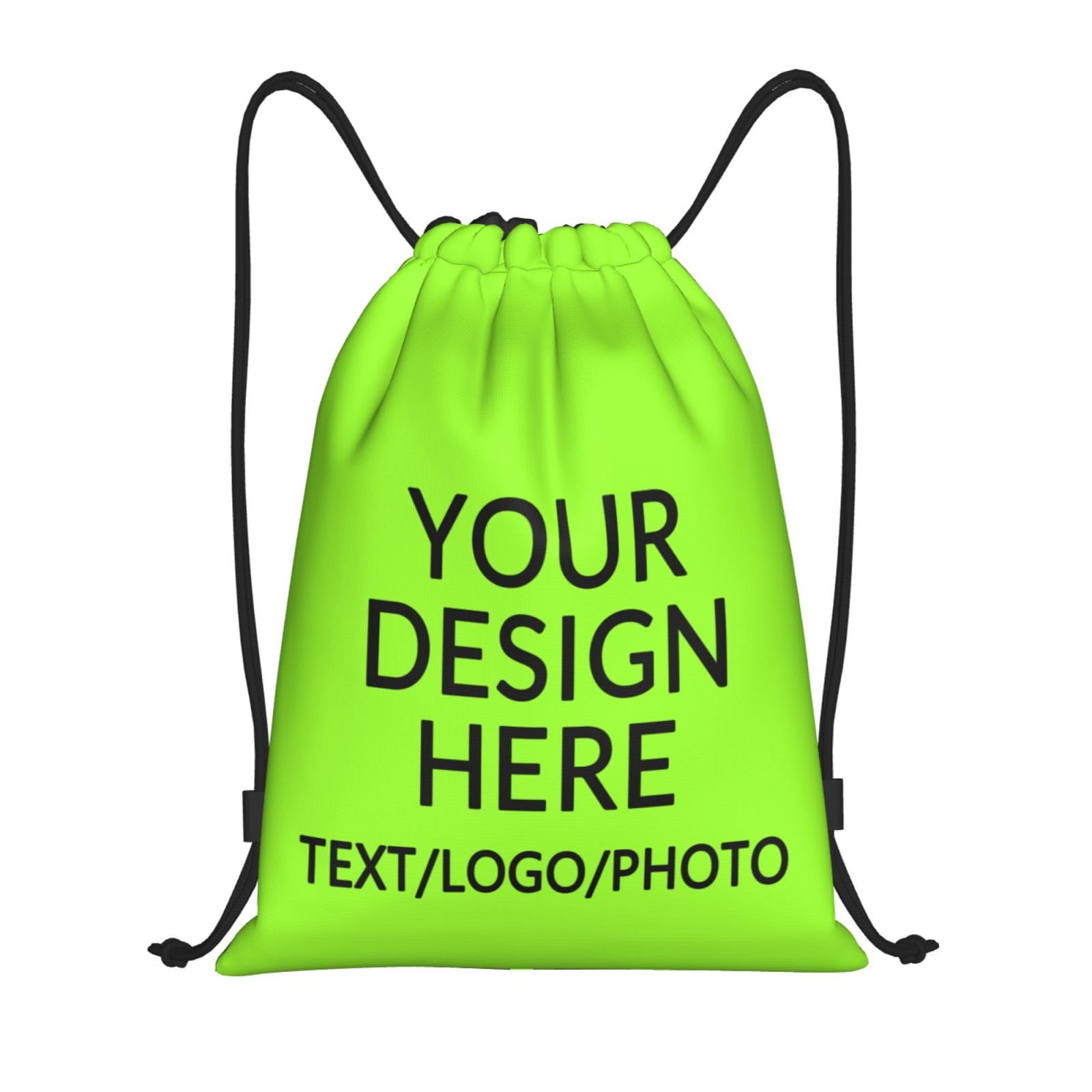ROHBVMN Personalised Backpack in Bulk ADD Your Logo/Text custom Drawstring Bag for Men and Women, Swimming Bag,Sports Bag,Ideal for Sports and Leisure