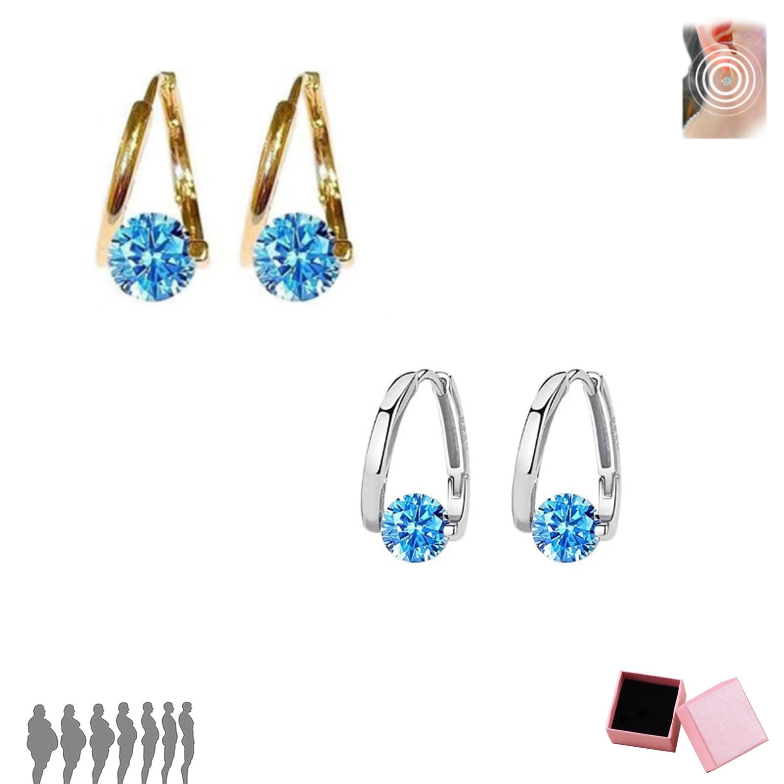 Lymphvity Germanium Earrings, Halolux Lymphvity Germanium Earrings, MagneTherapy Germanium Earrings, Magnetotherapy Earrings,Lymphatic Acupuncture Earrings, Lymph Drainage Earrings Jewelry