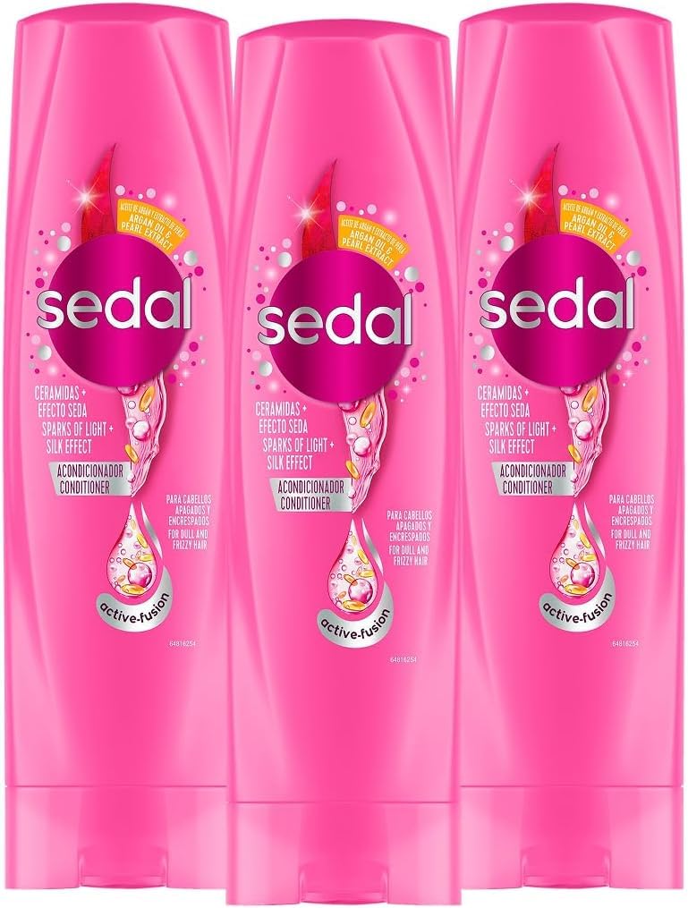SEDAL Conditioner with Ceramides for Dry Hair Hydrating and Strengthening Formula, Shine and Smooth, 350ml x3
