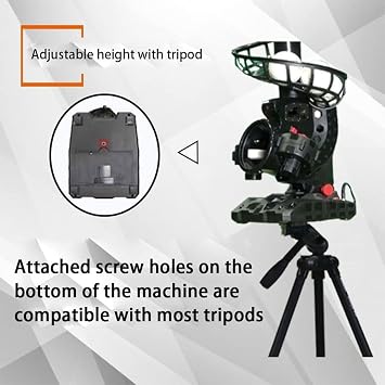 JOSBY Electronic Baseball Pitching Machine, Adjustable Angles & Speed Change Ball Tee Machine, with 8 Dimpled Balls, Launch Training Machine, for Batting and Fielding Practice Of Low Level
