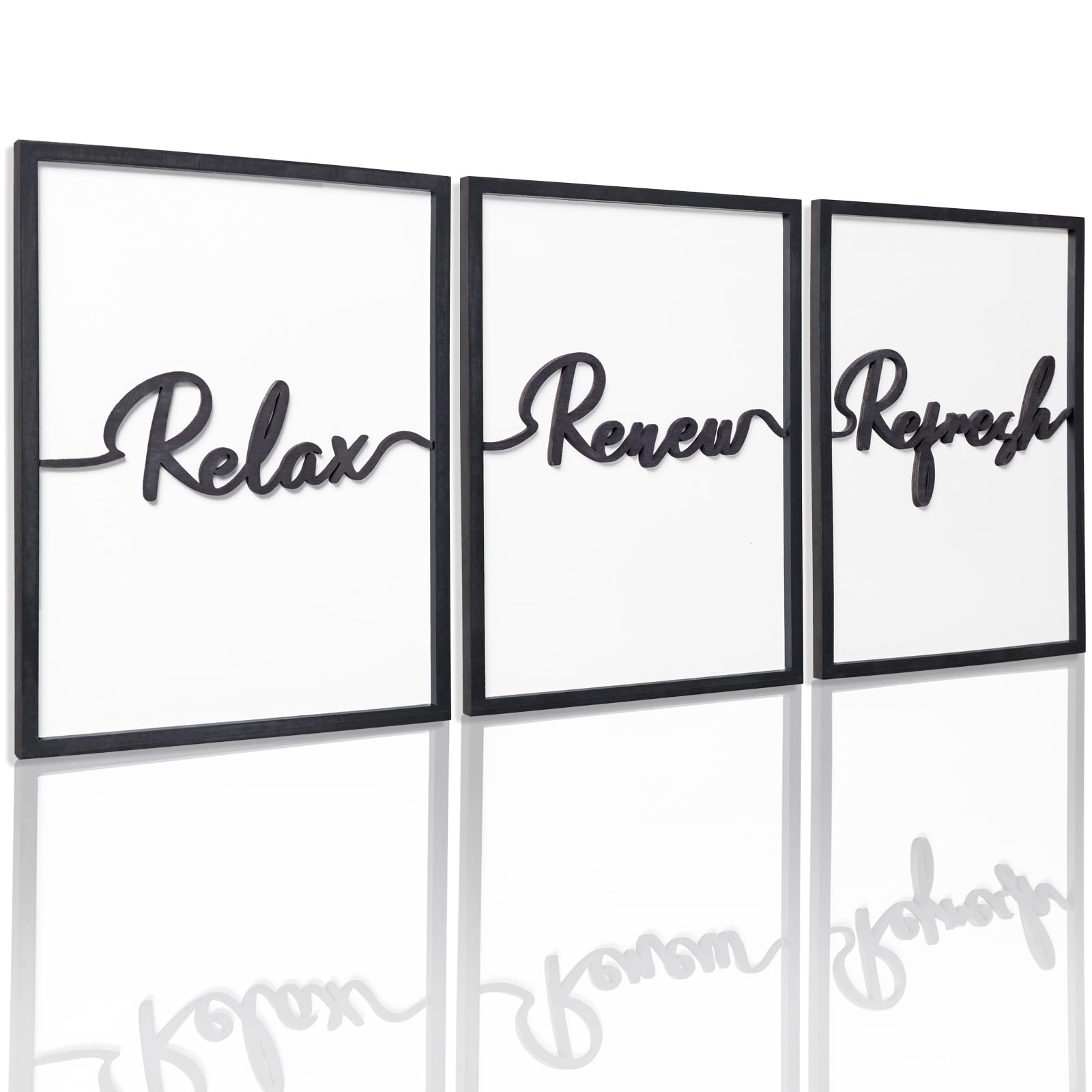 3D Wood Wall Art Set of 3