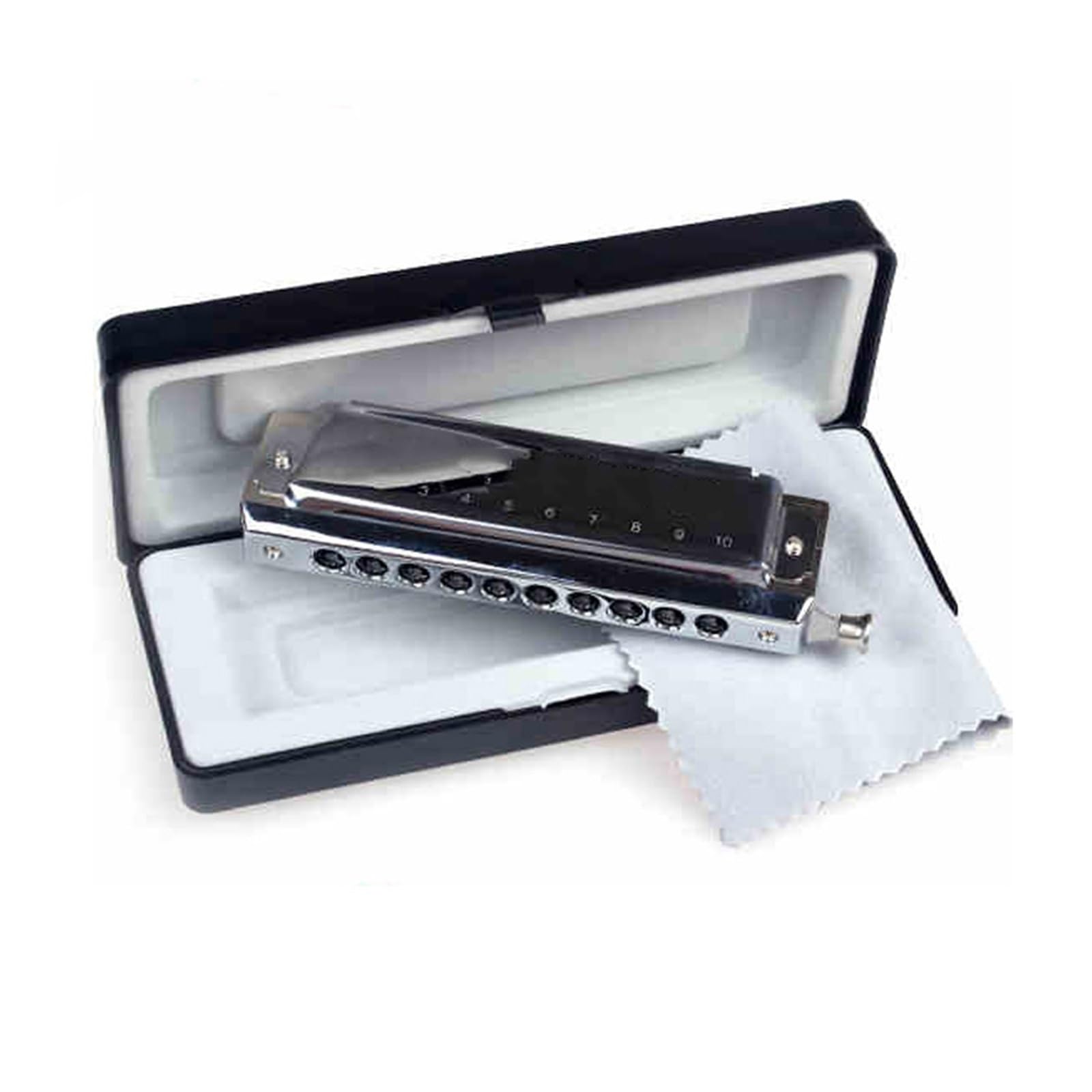 Mundharmonikas Mundharmonika 10 Löcher 12 Löcher Chromatische Skala Erwachsene Schüler Spielen Professionelle Mundharmonikainstrumente (Color : 10 Holes with 40 Tones)