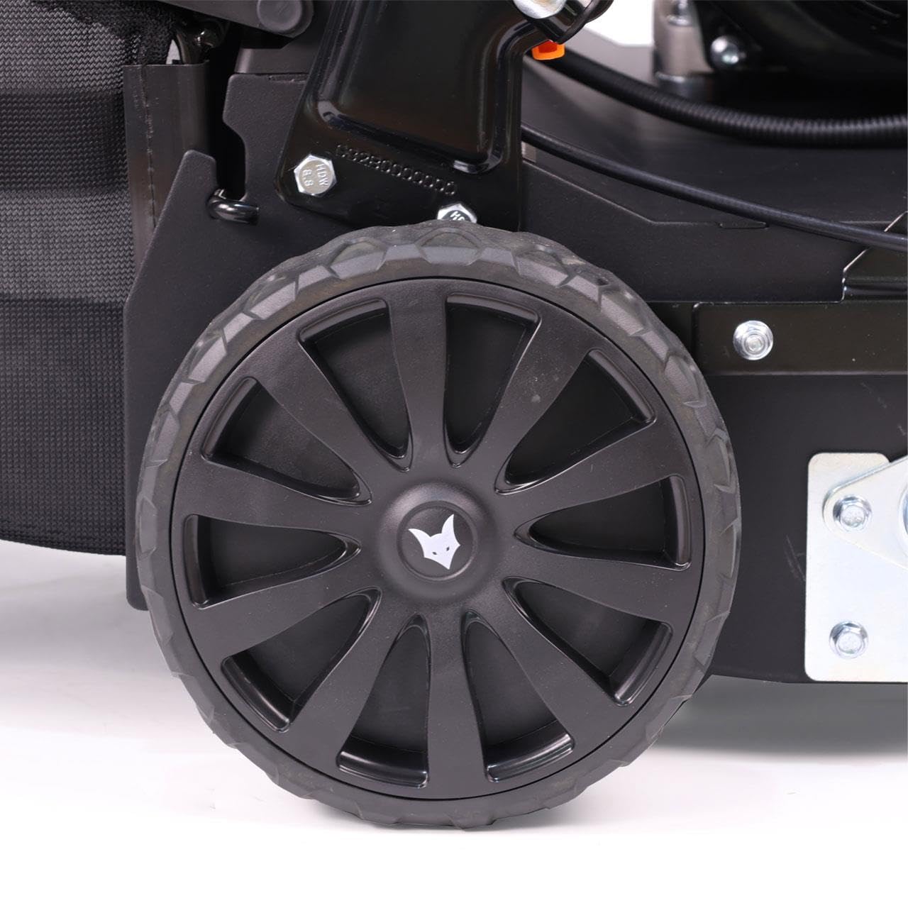 FUXTEC Scarificateur Aérateur Thermique 3en1 FX-BV240 Moteur 4 Temps 4,1kW Rouleau 18 Lames et 24 Griffes à Ressort Poignée de Transport et bac de ramassage de 45L