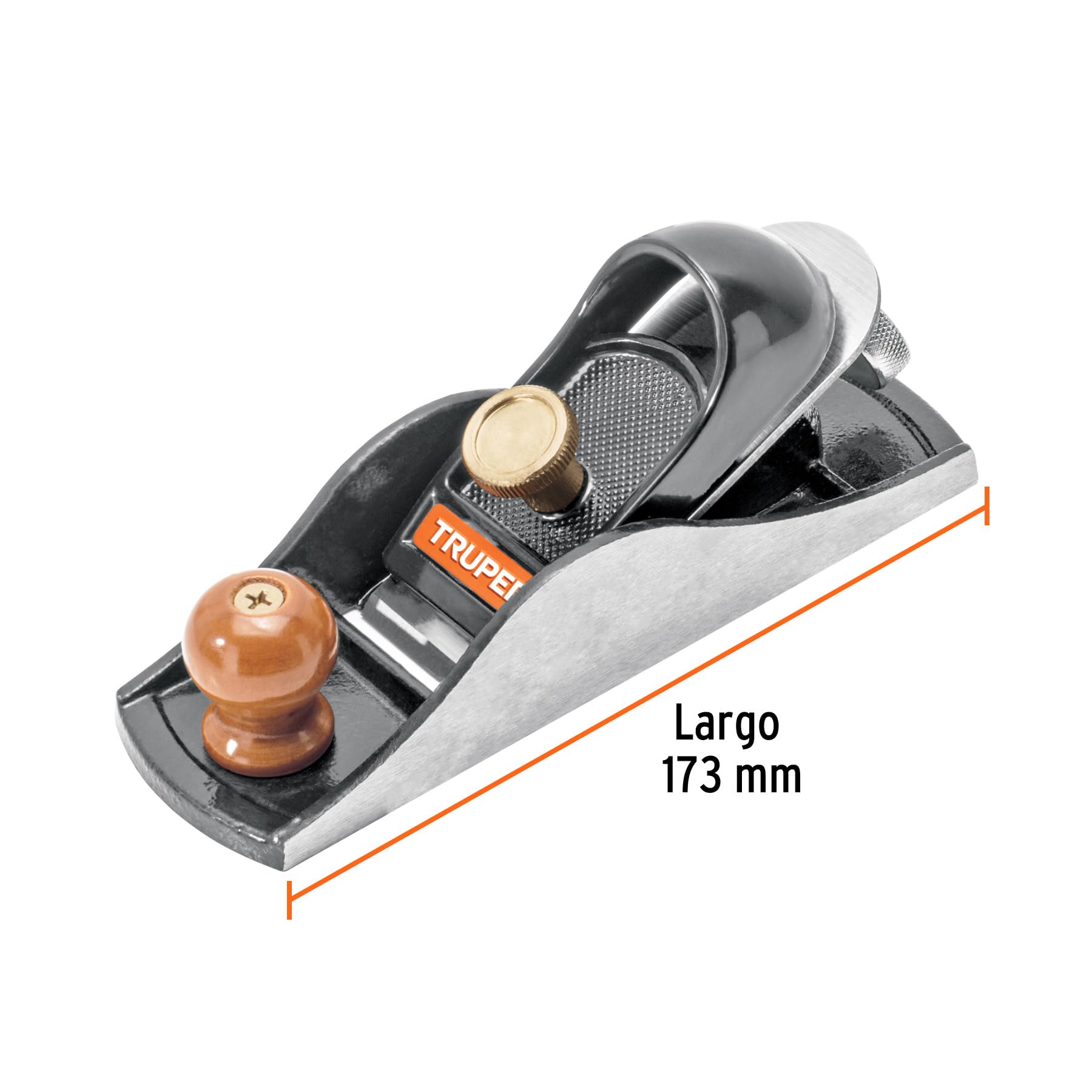Truper CH-7, Cepillo tipo chancla para carpintero, base lisa