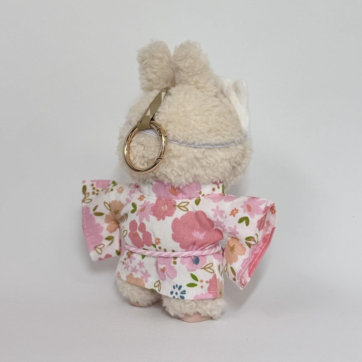 3-Piece Set Clothes for 17cm (6.7 in) Dolls (No Doll) - Kimono Outfit with Eye Mask, Top & OBI Belt