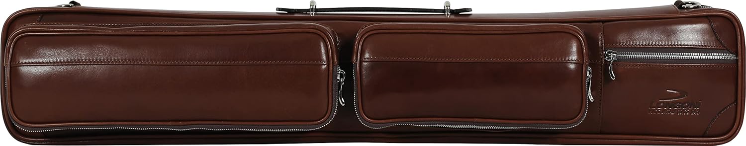 Longoni Giotto Terra Luxury Leather Pool Carom Billiard Soft Cue Case 4 x 8