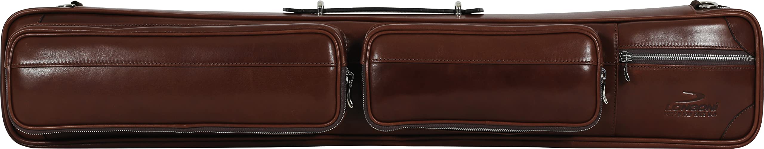 Longoni Giotto Terra Luxury Leather Pool Carom Billiard Soft Cue Case 4 x 8