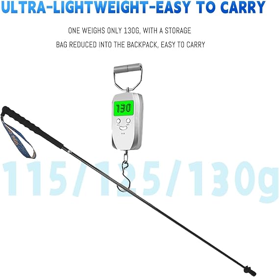 Ultra light hiking poles, collapsible, set of 2, ultra light carbon fibre, hiking poles with moisture absorbing handle, with storage bag, suitable for cross-country, mountaineering and camping