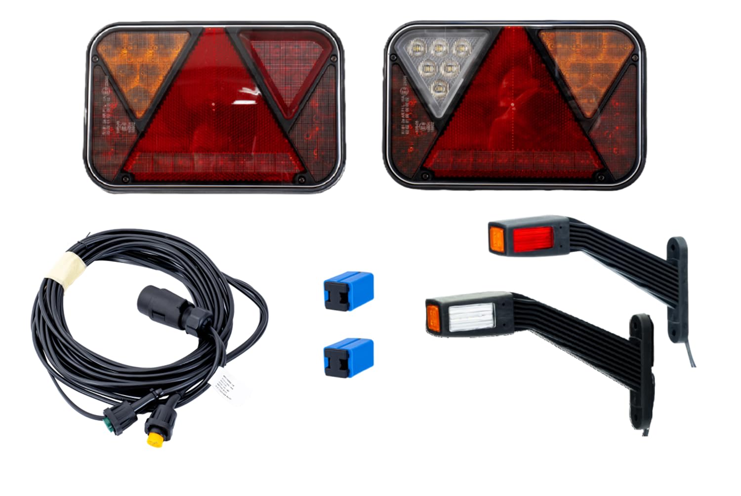Zestaw świateł: lampy tylne FRISTOM FT-270 LED + lampy obrysowe FRISTOM FT-145 LED + wiązka MANTES 4,5m 7PIN