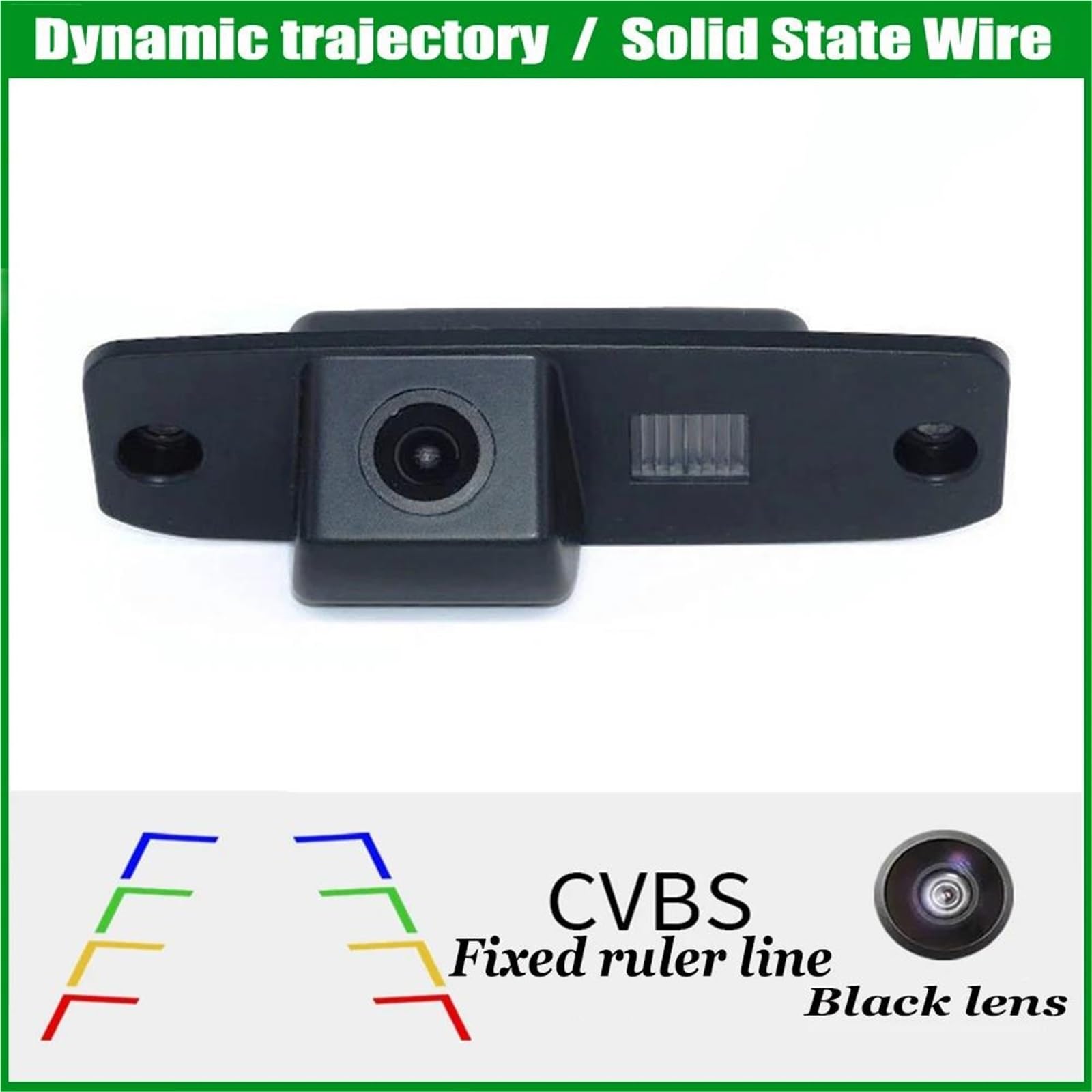 Cámara Trasera Coche para Kia para Ceed Y SW 2006-2012 con Visión Nocturna CCDBackup Vista Estacionamiento Cámara Trasera HD Ojo Pez Reverso(CCD Ruler Line)