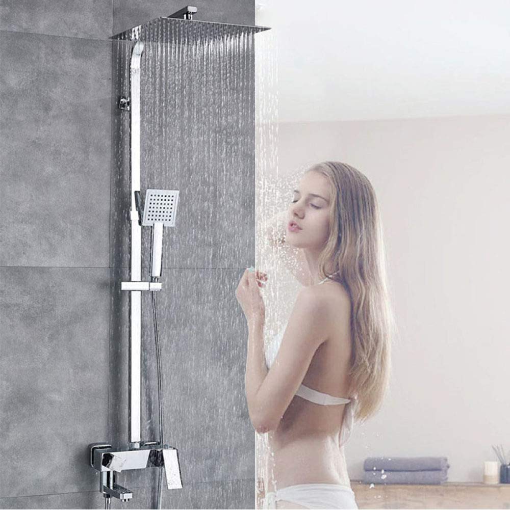 Robinet de douche à tête de pluie en acier inox 12" : fini les projections hors de la baignoire