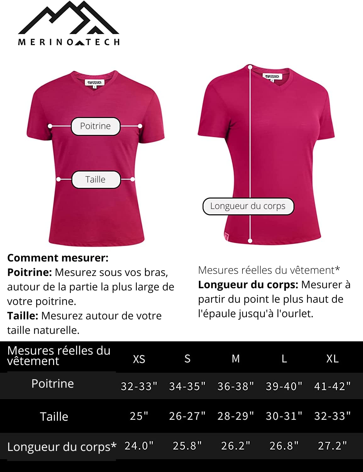 Merino.tech Maglietta Merinos Donna - 100% Maglia Termica Manica Corta in Lana Merinos Con Calzinis (Large, Off White Crewneck)