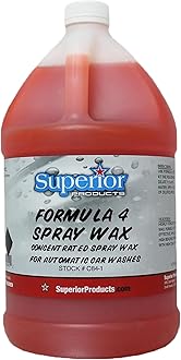 Superior Products Formula 4 Spray Wax 1 Gal Concentrate for Car Wash Water Repellence