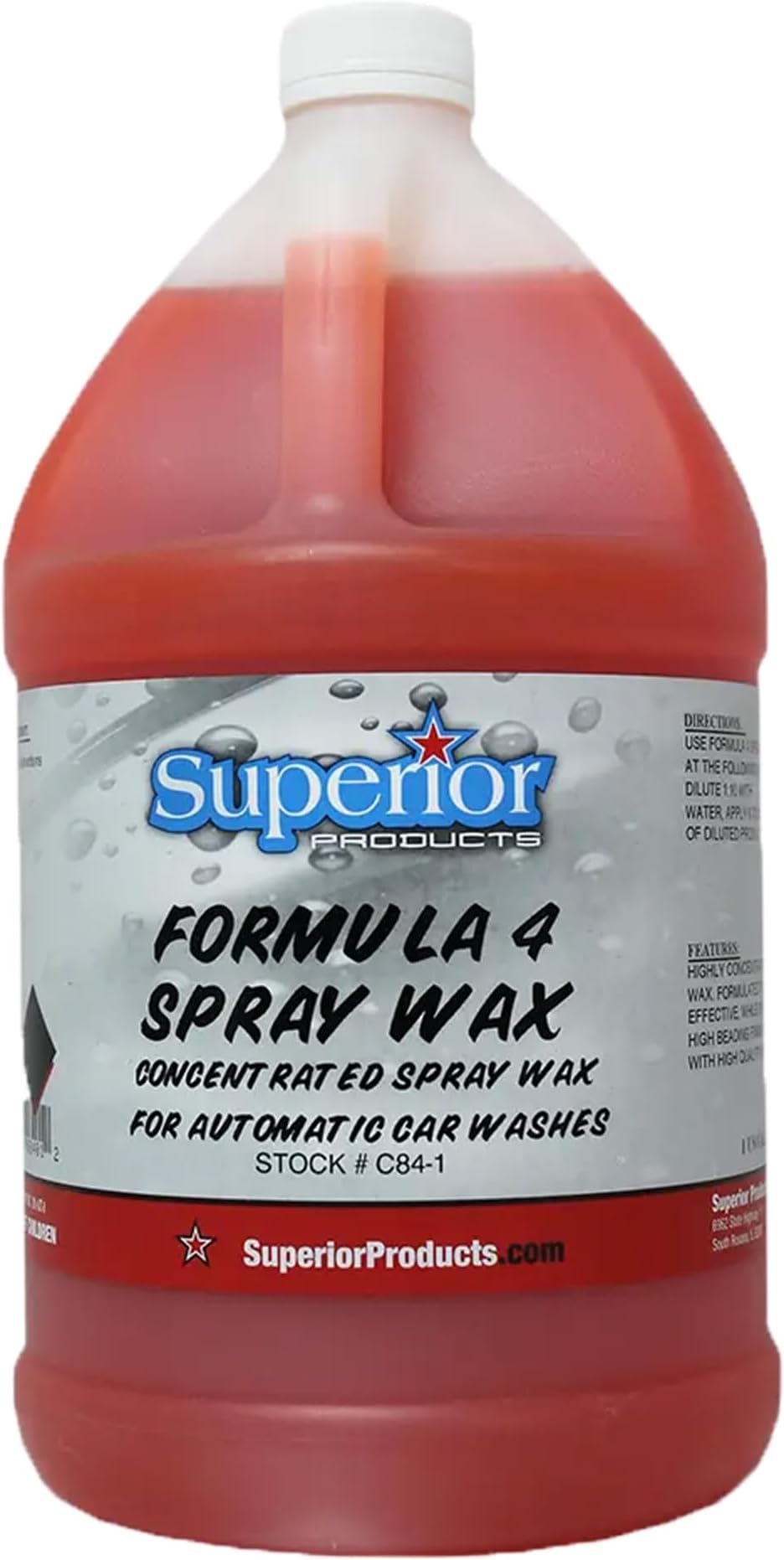 Superior Products Formula 4 Spray Wax 1 Gallon