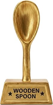 6 Inch Cook Off Trophy Wooden Spoon Award - Funny Cookie Trophy for Bake-Off,Last Place,Game Night,Chili & Salsa Competitions
