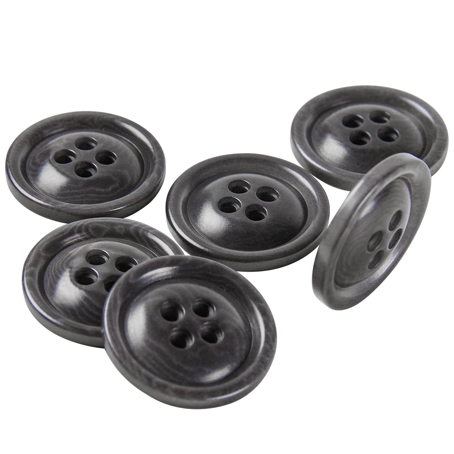 Boutons à 4 trous gris 20 mm JADS00691K pour manteaux de couture homme