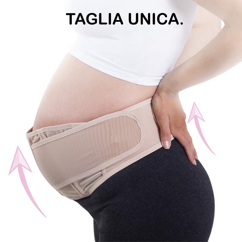 Faja de apoyo para embarazo, lumbar, ajustable, postparto, premamá, contenitiva, faja negra para maternidad, pabellón para después del parto, encinta transpirable Carne Talla única