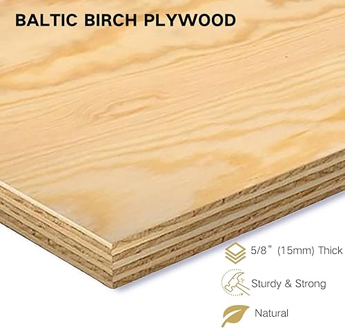 Miniatura 5 de Sound Town DIY 2 x 4U Estante de estudio con madera contrachapada de abedul báltico, roble dorado para sala de grabación, estudio en casa (SDRK-D4)