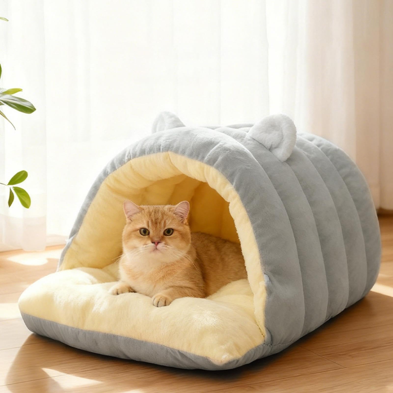 Niche grotte pour chien douce maison en dôme avec fermeture éclair chaude | Niche fermée pour chiens, chiots, animaux domestiques, intérieur, hiver, maison, salon, chambre, cuisine, canapé, voyage