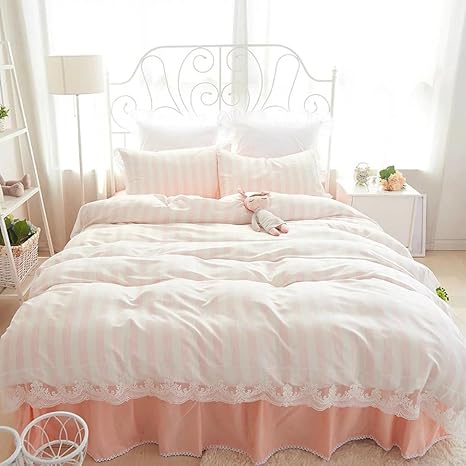 Amazon 姫系 おしゃれ ベッド用品 ベッドカバー 枕カバー 布団カバー 掛け布団カバー 花柄 プリンセス 綿100 厚さ 田園 3点セット 4点セット フリル ベッドルーム ホーム インテリア Ykfn 寝具カバーセット オンライン通販