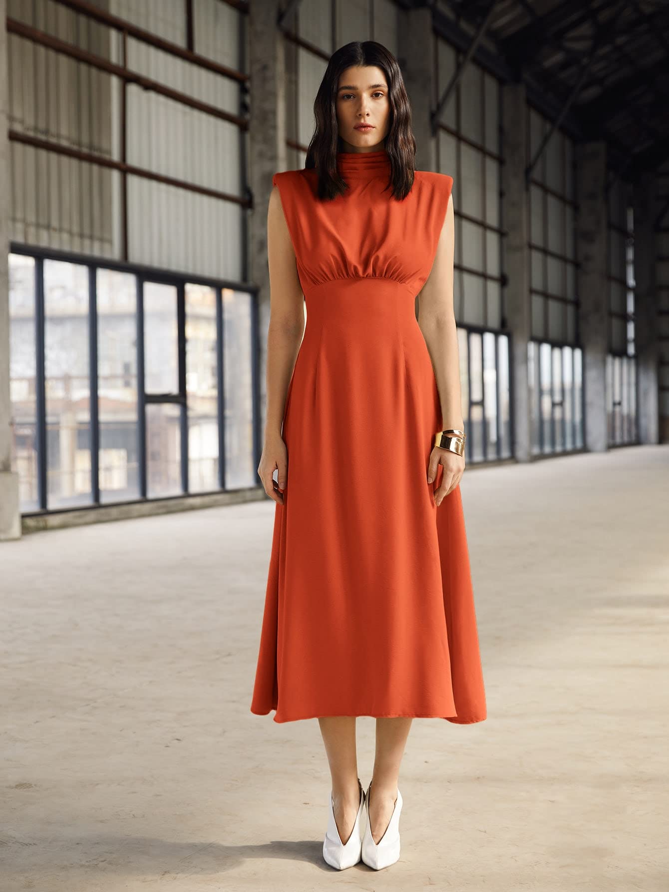 strapless open back dress Summer Plus Size Premium Orange Camouflage Camo Dress