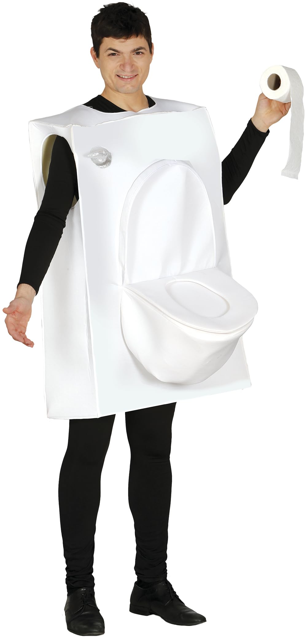 FIESTAS GUIRCA | Disfraz Toilet Man Adulto - Traje Divertido para Despedida de Soltero y Fiestas de Disfraces - Ideal para Hombres en Bachelor Party, Carnaval y Halloween