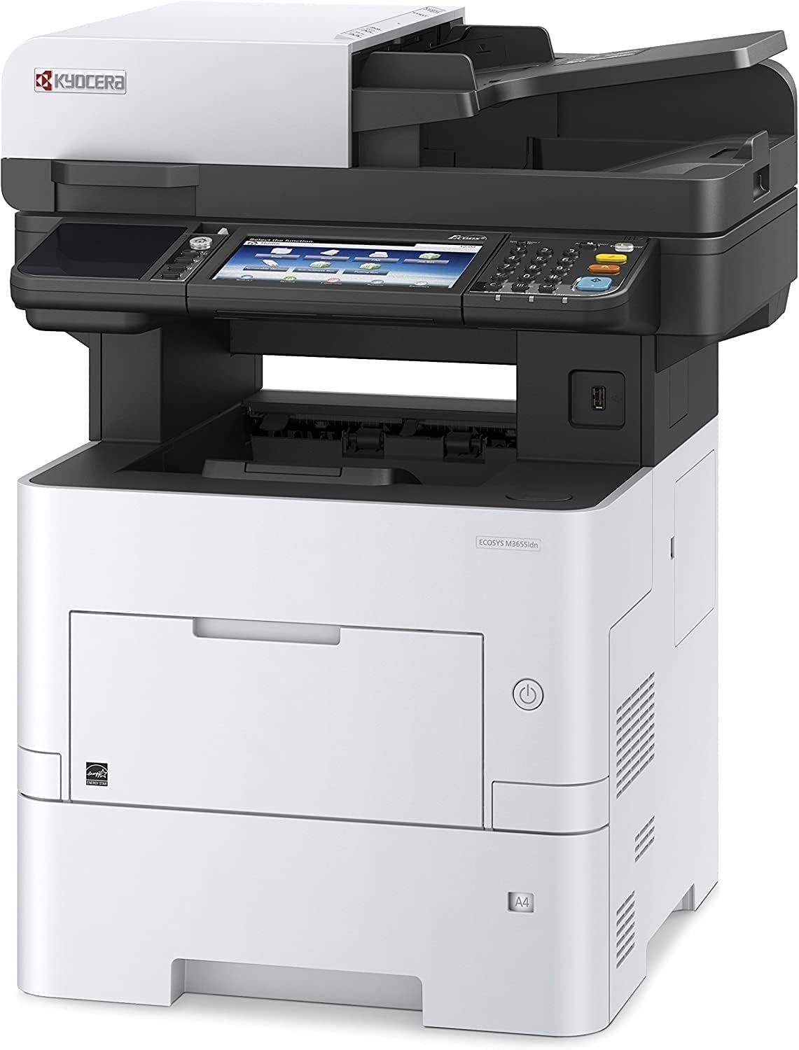 Kyocera 1102TB2US0 Ecosys M3655idn B&W MFP; Resolution Up To Fine 1200 Dpi; Print, Scan, Copy and Fax Functions; Up To 57 PPM; Mobile Printing Ready