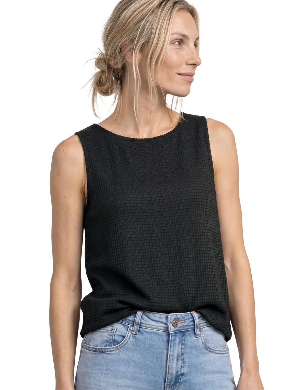 Street One 2-in-1 Mesh-Top mit U-Boot-Ausschnitt