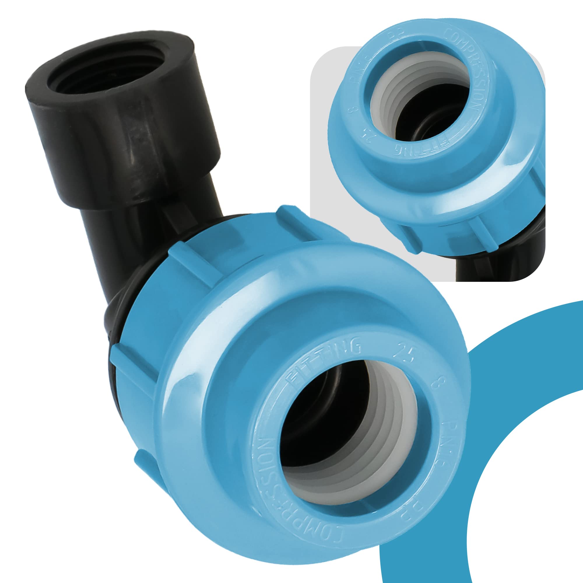 Lot De 4 Raccords Coudés à 90° Pour Tuyau En Polyéthylène De 25 Mm D'eau Potable, Tuyau PE De 25 Mm, Raccord En Plastique PP, Pour Installations Intérieures Et Extérieures