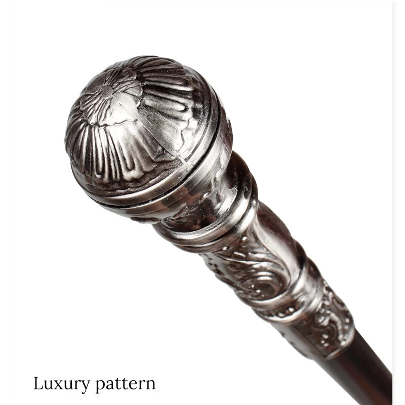 Bastones Bastón de Fiesta for Hombre con Mango Lujo Dorado 96 cm para Hombres como para Mujeres