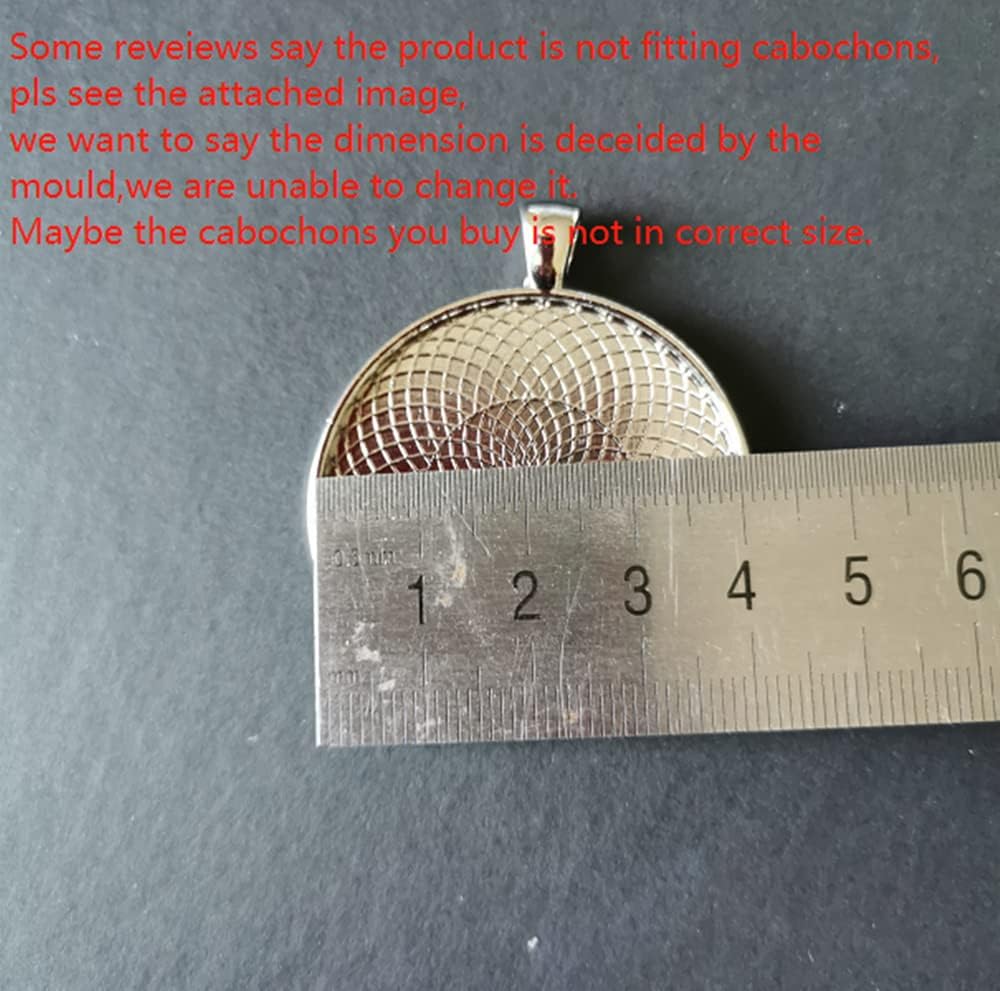 10pcs 40mm Round Cabochon Pendant Blank Base Settings Antique Silver Jewelry Bezel Blanks For Necklace DIY Making Supplies - Image 3