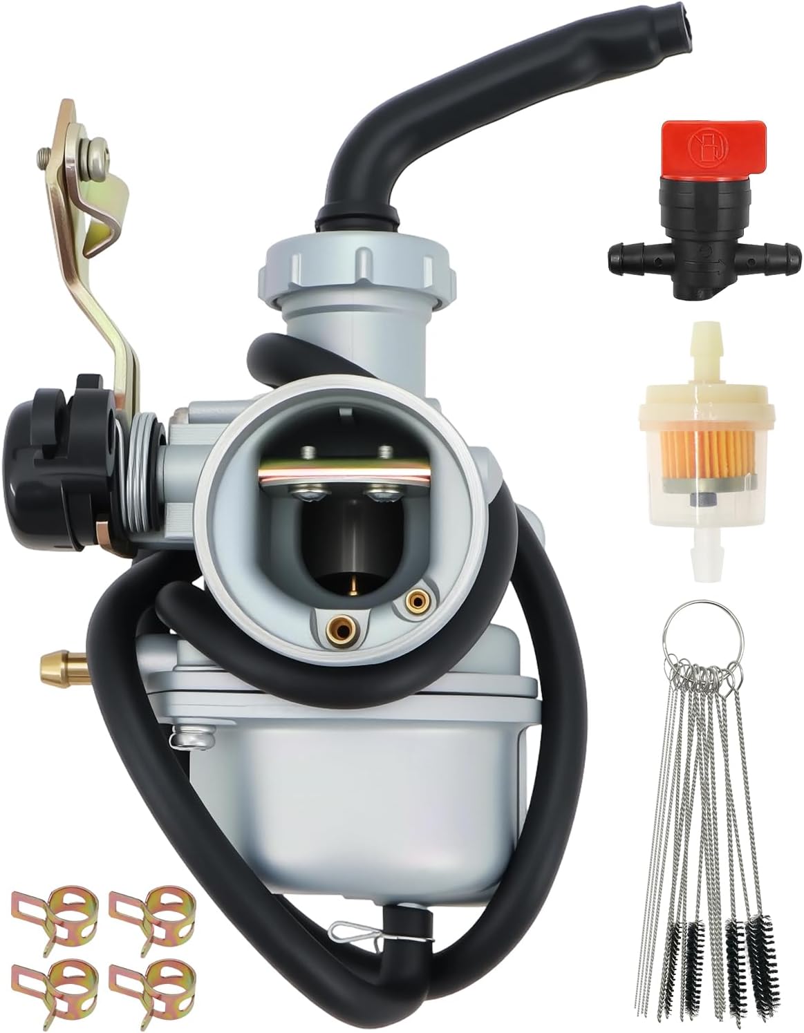 16100-HC3-014 Carburetor Compatible with Honda ATV TRX 125 TRX125 Fourtrax 125 2X4 1987 1988 Replace 16100-HC3-004 16100-HC3-024 16100-HC3-034 Carb