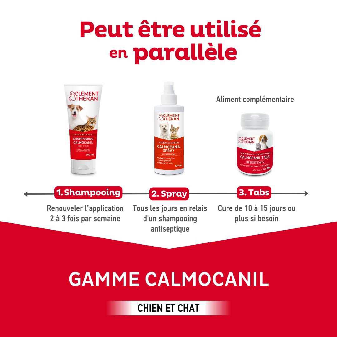 Clément Thékan - Spray Qui Calme et soulage Les démangeaisons pour Chiens et Chats - Calmocanil Spray 200 ML