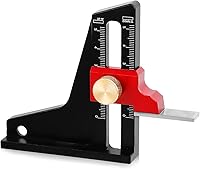 Gosknor Woodworking Height Gauge Dual Scale 0-50mm Aluminum Alloy Precise Depth Measure for Table Saws & Drills