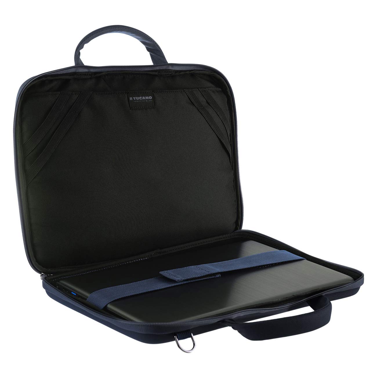 Tucano Darkolor Hartschalentasche Für Laptop Bis 14 Zoll - Mit Standfunktion, Abnehmbarem Schultergurt