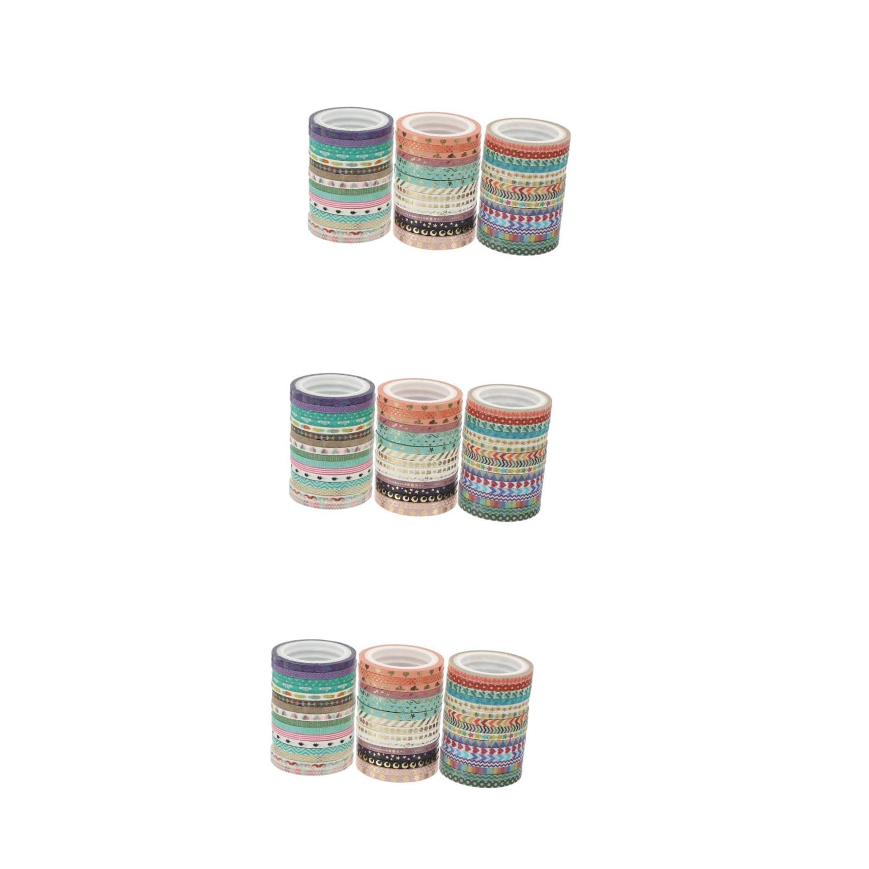 DOITOOL 3 Series Decorativa Washi Cintas Adhesivas Para Scrapbooking Manualidades Y Decoración De Álbumes Por Para Proyectos 48 Rollos*3