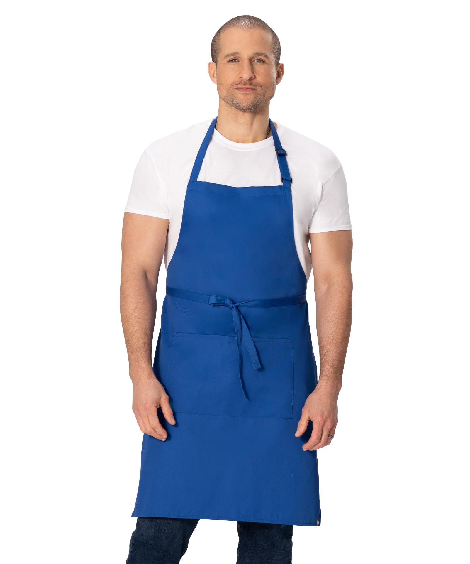Chef Works Butchers Bib Apron Royal Blue