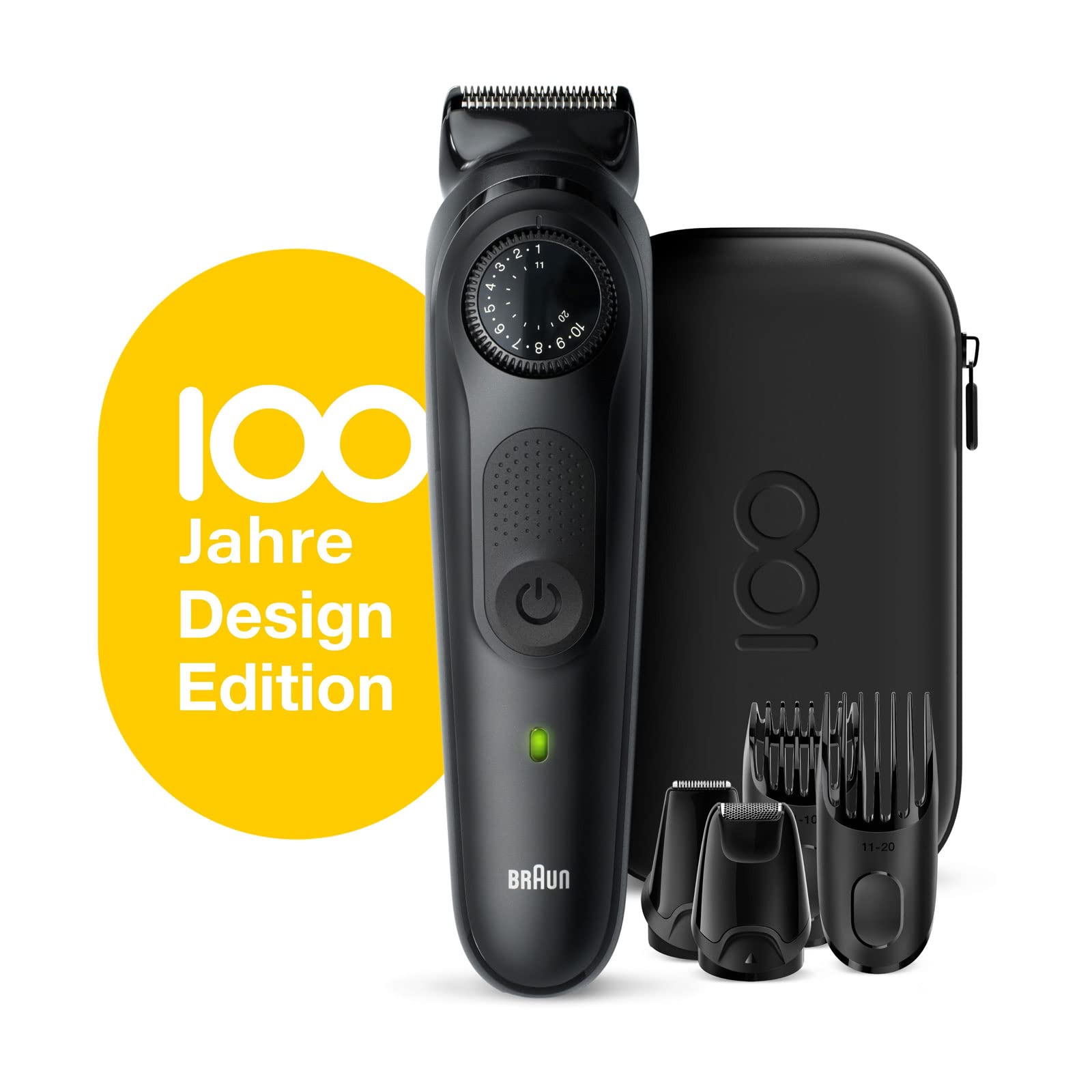 Braun BeardTrimmer BT7 Design Edition Tondeuse à barbe Noir 100 ans