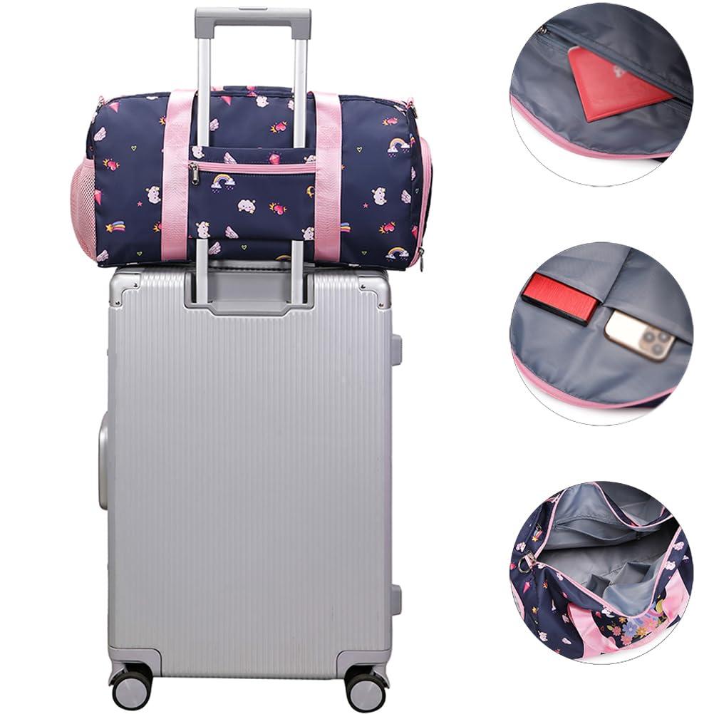 Kimwadalh Borsa sportiva per ragazza bambino borsa da ballo borsa weekend bambino borsa da viaggio ragazza borsa da ballo borsa da palestra ballerine