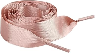 Duories 2 Pairs of Satin Shoelaces, Universal Flat Shoelaces, Tear-Resistant Shoe Laces for Tying Replacement Shoelaces for Unisex Casual Canvas Shoes of Different Sizes, 50 cm Long, 2 cm Wide, Old