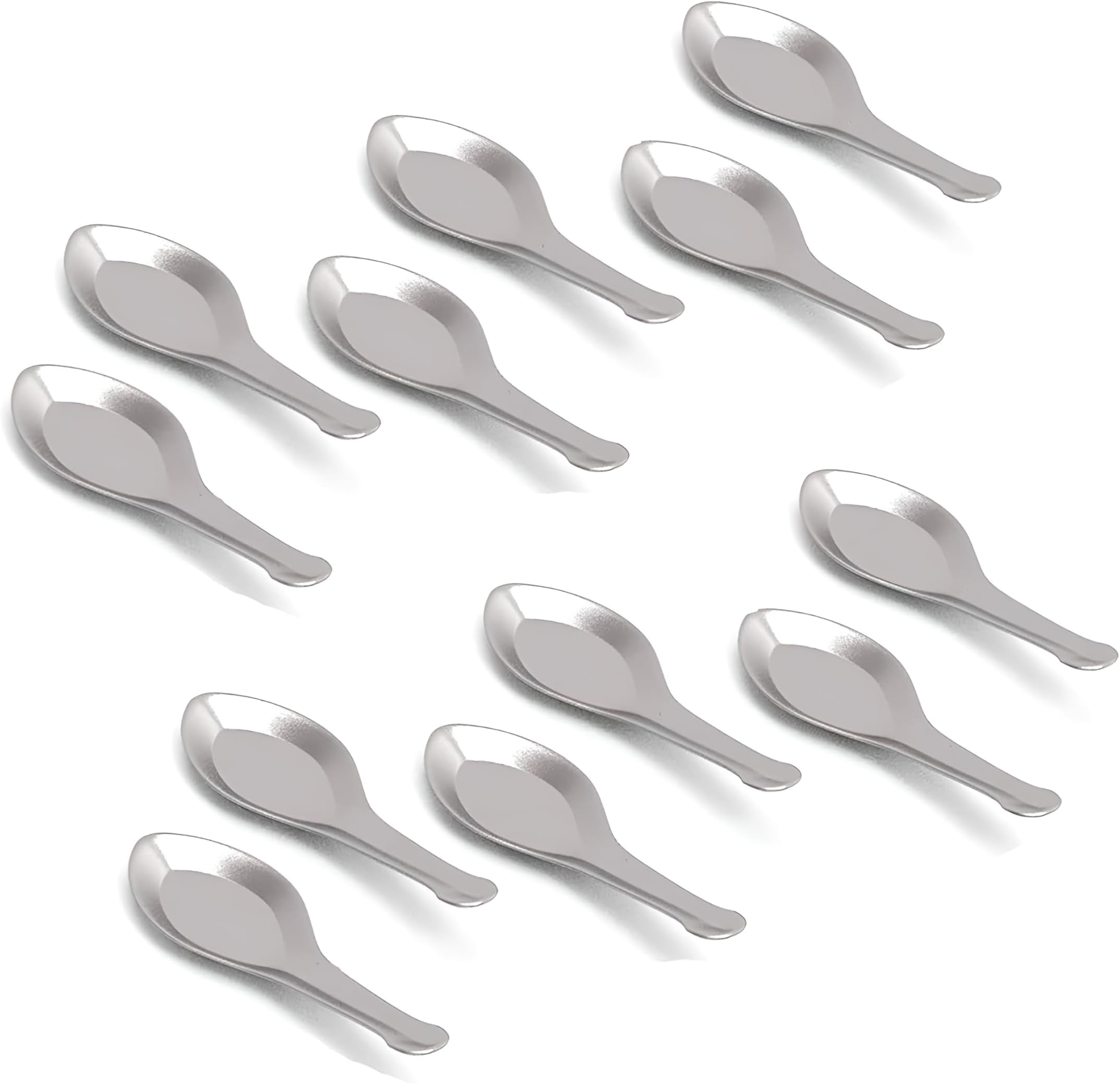 KITCHEN EXPERT, THE KITCHEN'S BEST - Stainless Steel Masala Spoons | Set of 12 | Mini Spoons for Tea/Sugar | Spices Spoon for | for Small Containers | Spoon for Masala Dabba | 3.5-Inch | Silver Color