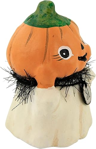 Miniatura 3 de Bethany Lowe Designs MA0415 31 de octubre cabeza de calabaza naranja 3.0 pulgadas de alto x 2.25 pulgadas de ancho x 2.0 pulgadas de profundidad