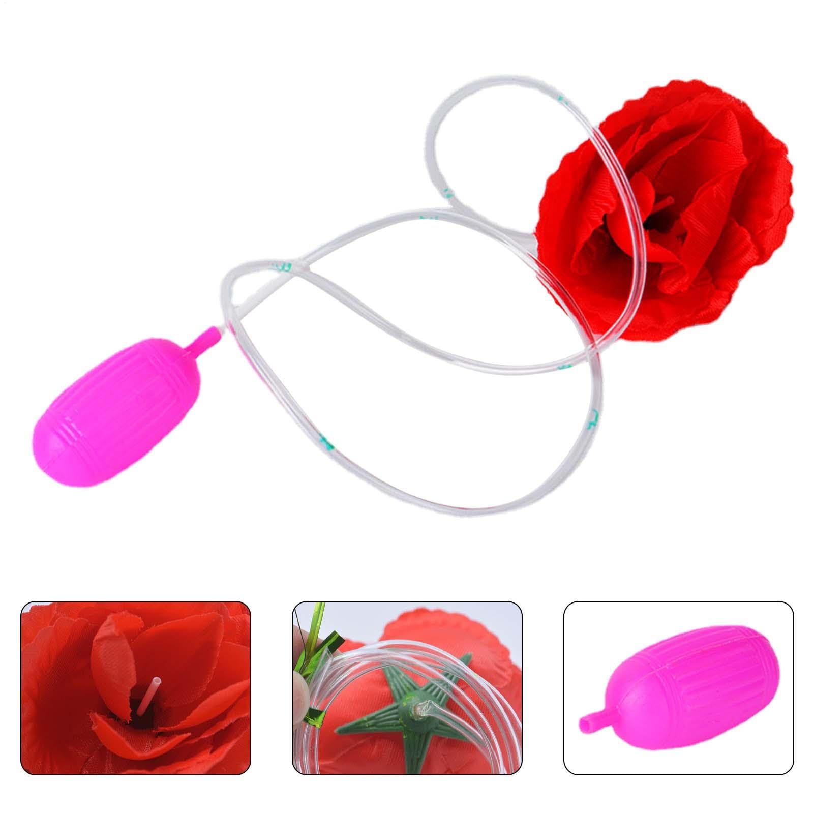 Giocattolo Scherzo con Fiori Festivi - Novità Fiori che Spruzzano, che Spruzzano Malizia, Scherzo con Spruzzi d'Acqua e Rosa Rossa, Scherzo con Spruzzi d'Acqua con Rosa Rossa per Bambini, Ragazzi