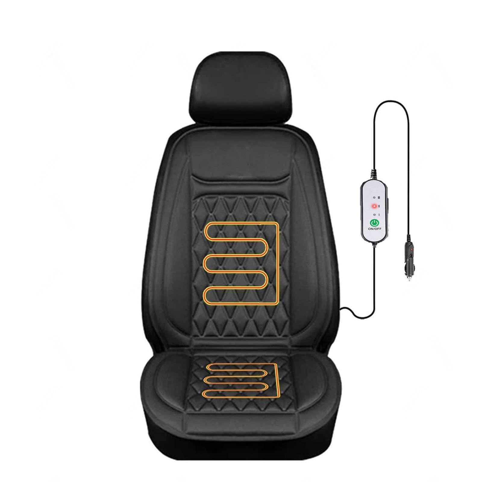 Súper cálido Fundas Asiento Coche Funda de Asiento de Franela súper cálida,Black-SingleseatA