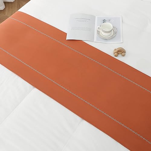 Vista 24 de Camino de cama de 102.4 x 19.7 in para cama King, mantas para pie de cama, color beige, camino de cama, bufandas para dormitorio, hotel, sala