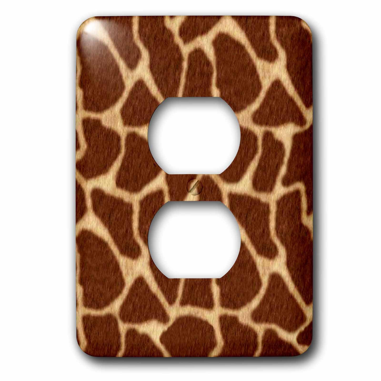 Double prise girafe imprimé marron 3dRose LLC lsp_15371_6