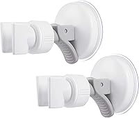 Vista 8 de Zhehao Soporte de cabezal de ducha ajustable, soporte de cabezal de ducha extraíble con ventosa, soporte de succión para montaje en pared sin