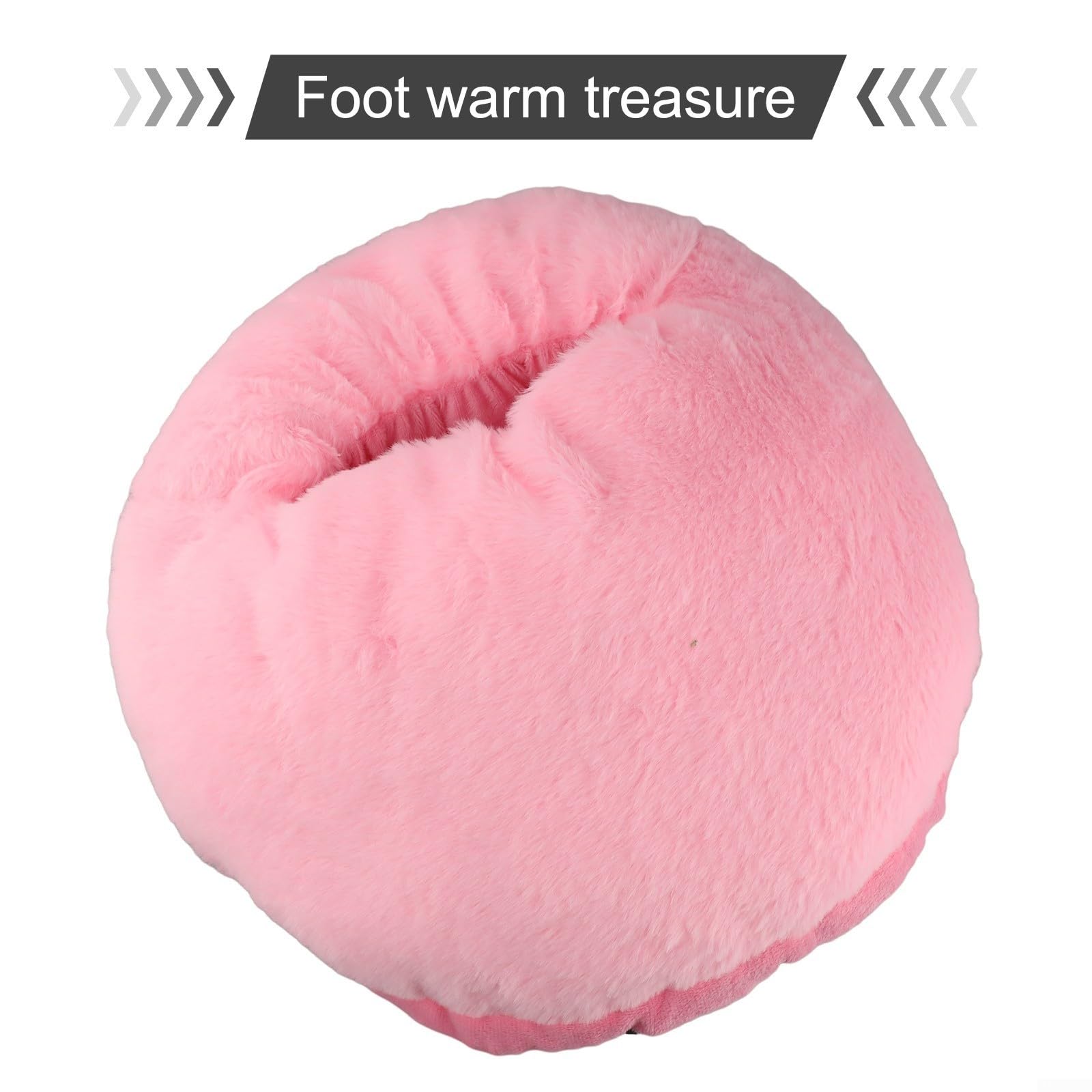 GLOBALHUT Scaldapiedi Elettrico USB Invernale Morbido(Pink)