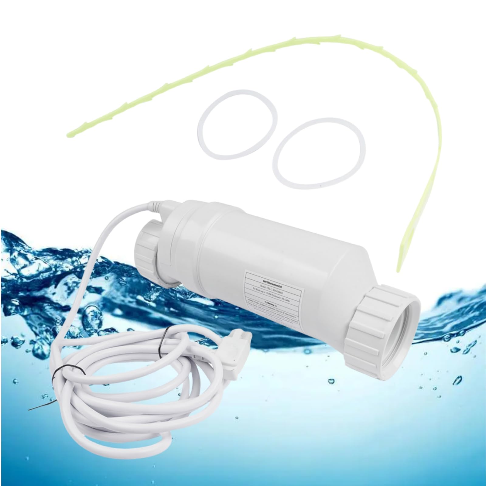 Salt Cell Pool Chlorination System, W3T-Cell-3 Salt Pool with 15 ft Cable, 15000 Gallon Salt Maker for In-Ground Pools, Compatible with Hayward Salt Pool T3 Mixizap