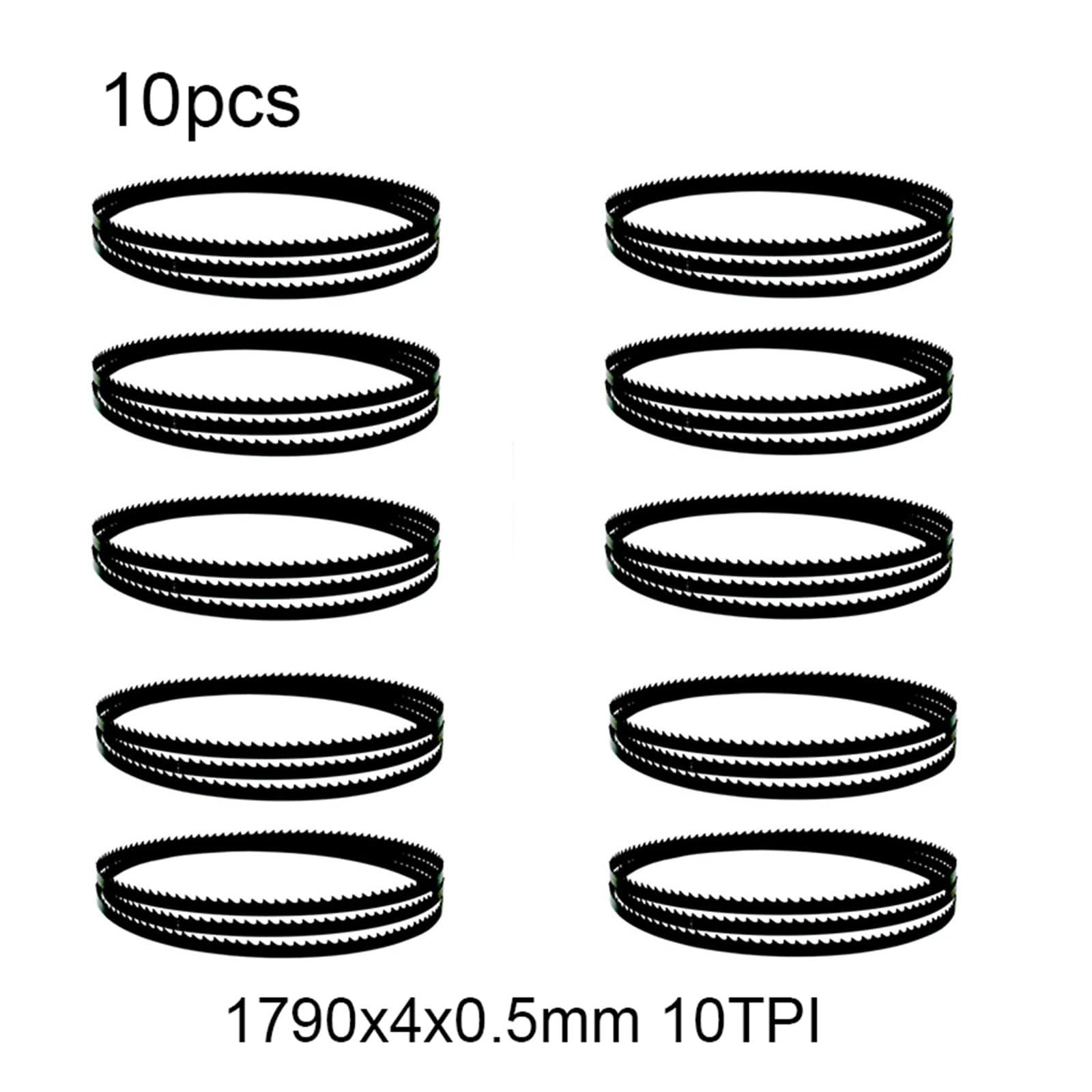 10 szt. Brzeszczoty do pił taśmowych 1790x4x0,5mm 10TPI Akcesoria do narzędzi do obróbki drewna